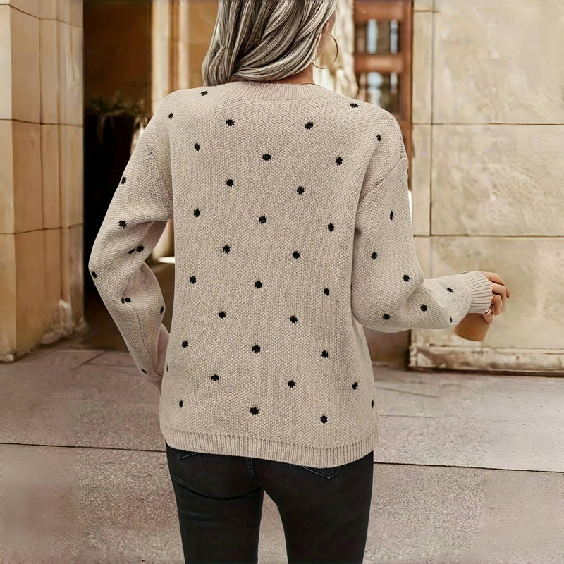 Eithne – Polka Dot Knitted Sweater