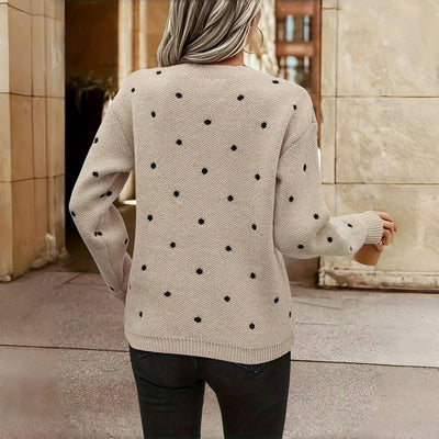 Eithne – Polka Dot Knitted Sweater