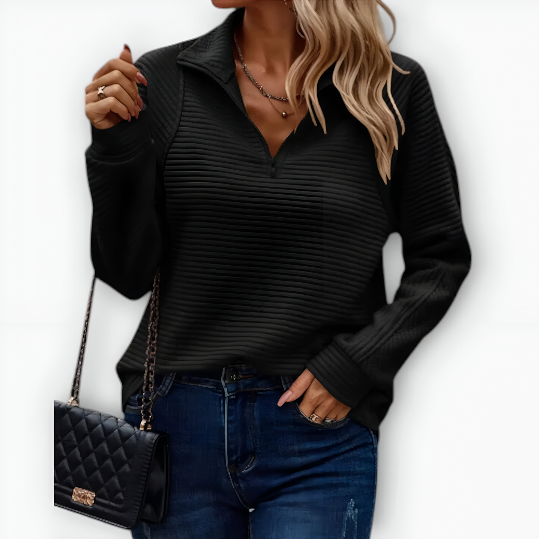 Iseult – Cozy Half-Zip Knit Sweater