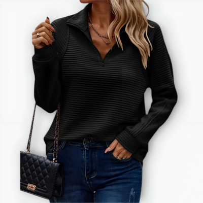 Iseult – Cozy Half-Zip Knit Sweater