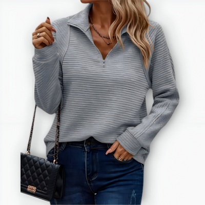 Iseult – Cozy Half-Zip Knit Sweater