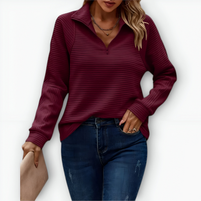 Iseult – Cozy Half-Zip Knit Sweater